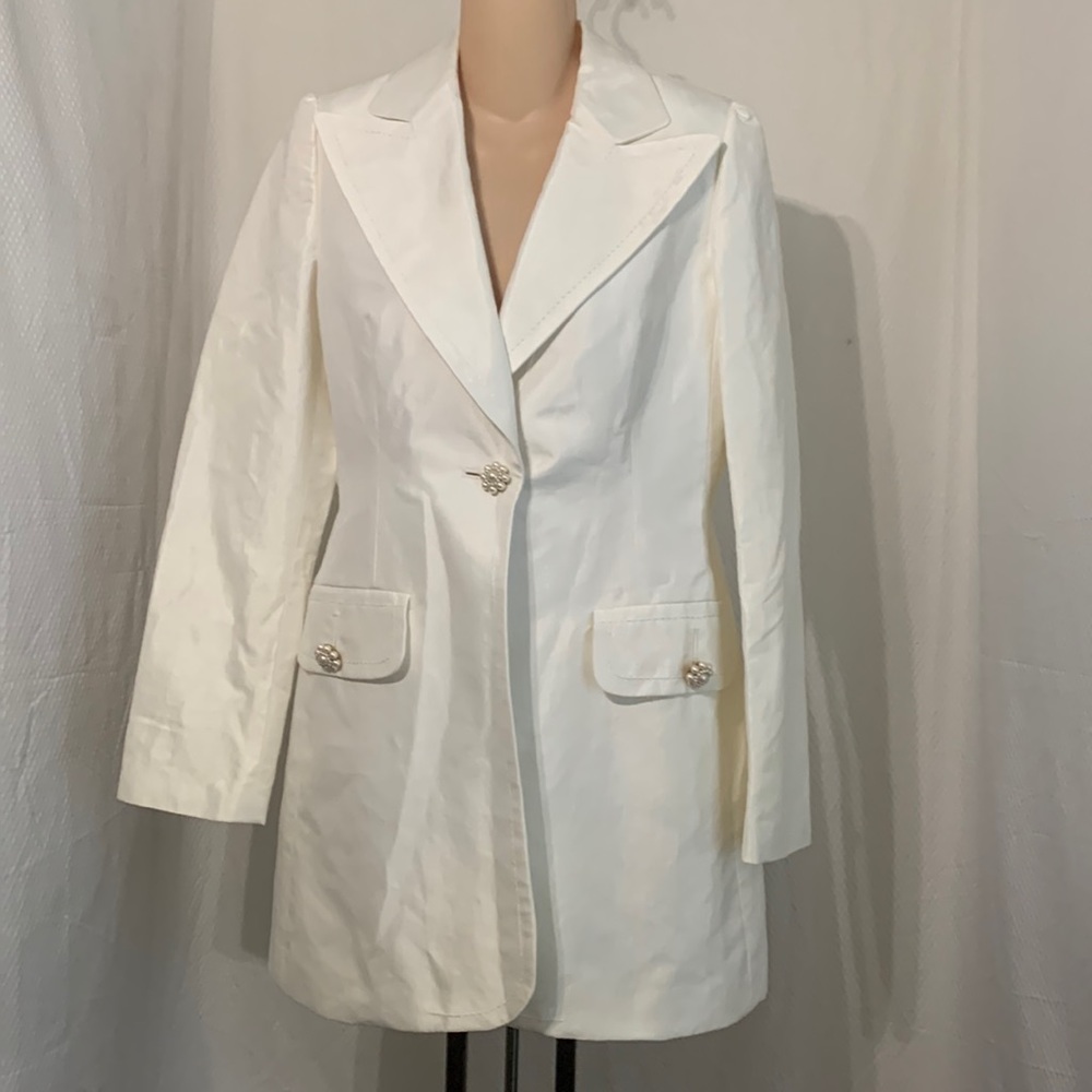 Banana Republic Pearl single button evening jacket sz S